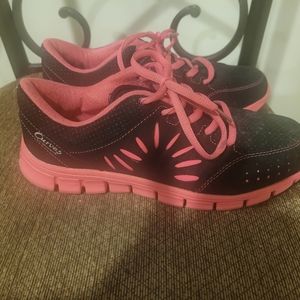 Skech-Knit Skechers Curves For Women Black Hot Pink size 9 memory foam Sneakers